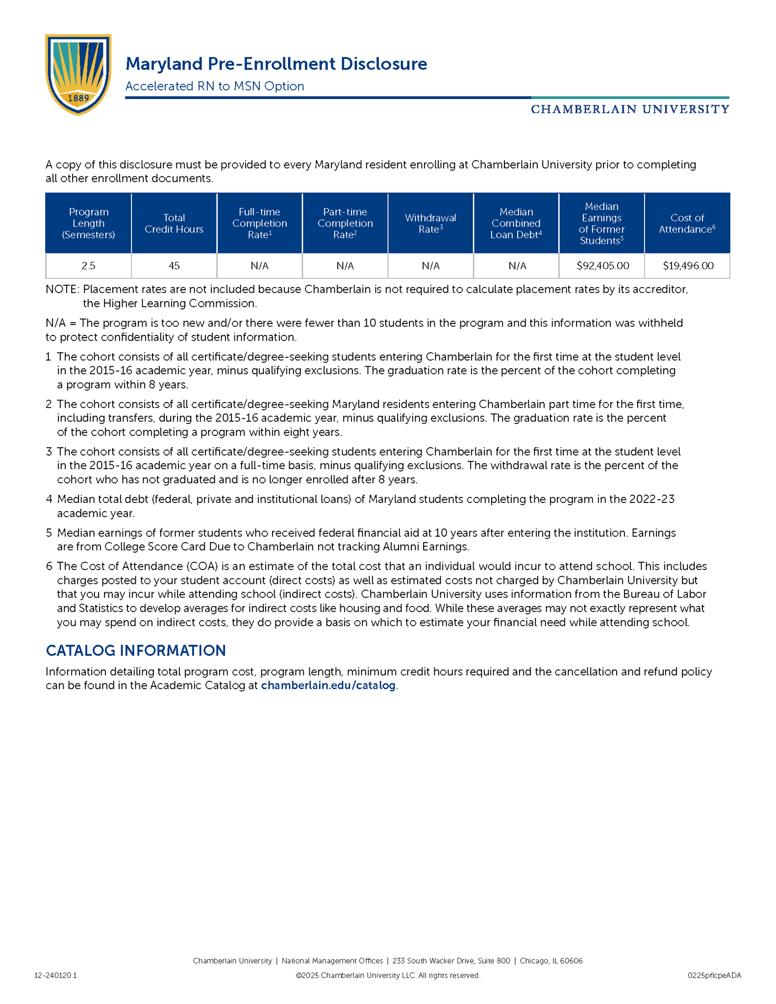 Picture of Maryland Pre-Enrollment Disclosure - Accelerated RN to MSN Option